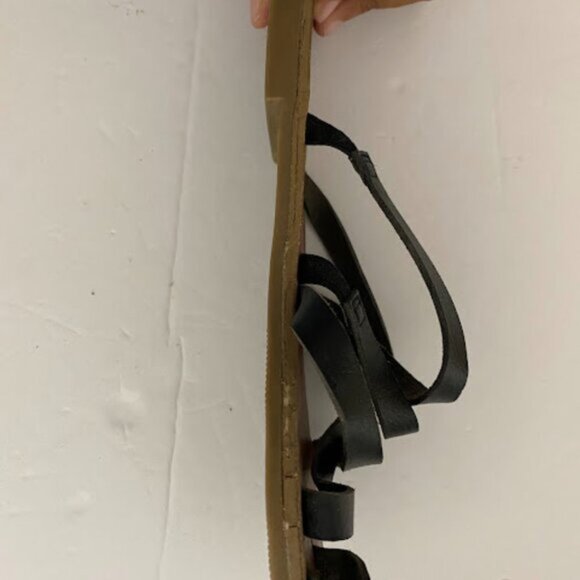 Mossimo Supply Co.  Women’s Brown Black Strappy Flat Sandals Size 7 1/2 - Picture 10 of 10